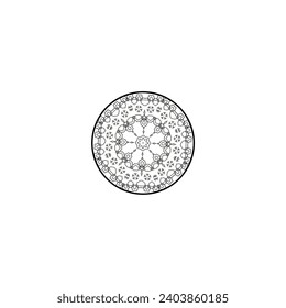 mandala with circle coloring circle