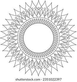 Mandala Circle Decorative Mirror Art for Kids Coloring is a creative activity that combines the fun of coloring. Kids and School children can use their imagination to color in intricate patterns.