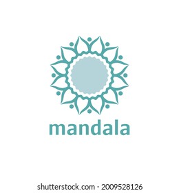 Mandala Circle icon. Logo design. Vector Illustration.