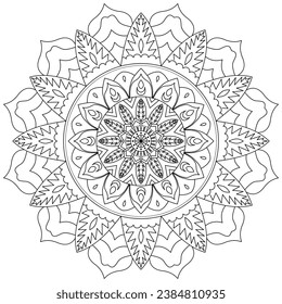 Mandala circle indian vector illustration