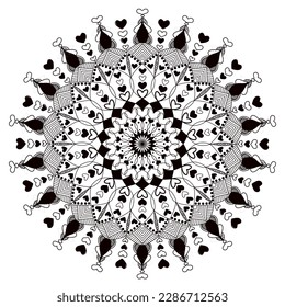 mandala circle pattern vintage decorative pattern indian skin painting tattoo oriental art