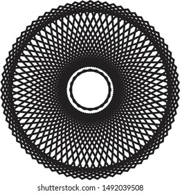 Mandala Circle Rotate Black Line