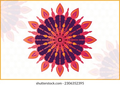 Mandala circle round shapes abstract ethnic colorful doodle symbol design .Traditional Islamic , motif, India, Turkic.