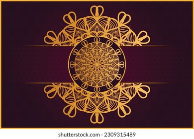 Mandala circle round shapes abstract ethnic symbol design.
