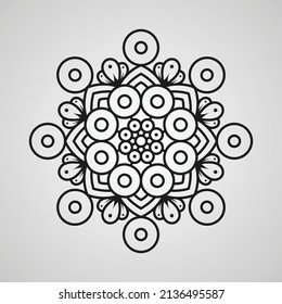 Mandala with Circles - Mandala coloring pages, Mandala coloring, Mandala printable