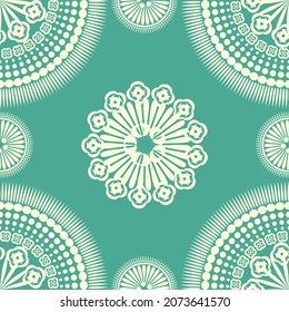 Mandala gira en torno a un patrón impecable. Fondo vectorial oriental.