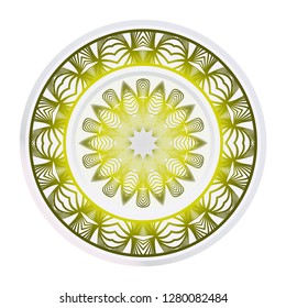 Mandala circular abstract floral lace pattern. Decorative plates. Vector illustration