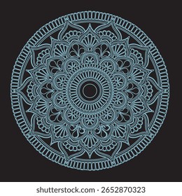 A mandala é um desenho circular com padrões intrincados e simétricos que simbolizam harmonia, equilíbrio e unidade. Frequentemente usado para meditação e expressão artística