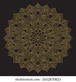 A mandala é um desenho circular com padrões intrincados e simétricos que simbolizam harmonia, equilíbrio e unidade. Frequentemente usado para meditação e expressão artística