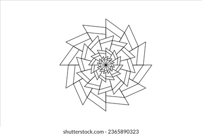 a mandala is a circular, geometric design with a center point and symmetrical patterns. 