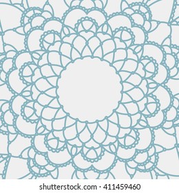 Mandala, circular ornament, abstract, illustration, greeting card with knitted pattern, knitted cloth
