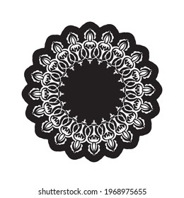 Mandala Circular ornament. Good for logos, prints and postcards. Isolated on white background. 