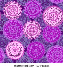 Mandala circular ornament. Seamless pattern. Vector illustration.