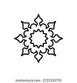 Patrón circular de mandala con intrincados detalles y líneas