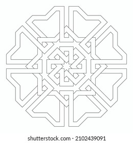 Mandala. Circular pattern. Round vintage ornament.