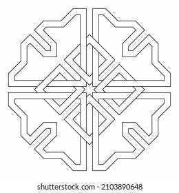 Mandala. Kreislaufmuster. Rund Vintage-Ornament.