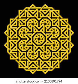 Mandala. Patrón circular. Ornamento vintage redondo.