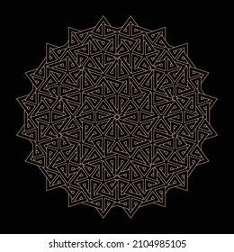 Mandala. Patrón circular. Ornamento vintage redondo.