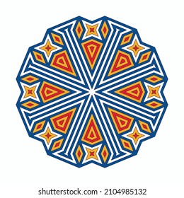 Mandala. Patrón circular. Ornamento vintage redondo.