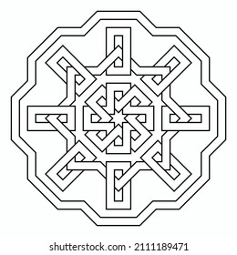Mandala. Circular pattern. Round vintage ornament.