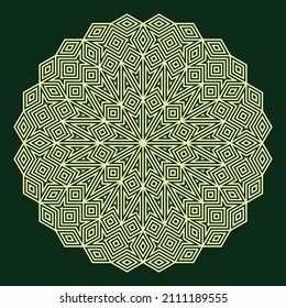 Mandala. Patrón circular. Ornamento vintage redondo.