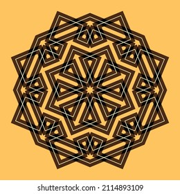 Mandala. Patrón circular. Ornamento vintage redondo.
