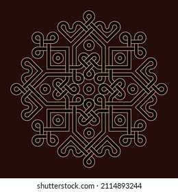 Mandala. Circular pattern. Round vintage ornament.