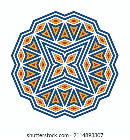 Mandala. Patrón circular. Ornamento vintage redondo.