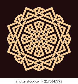 Mandala. Patrón circular. Ornamento vintage redondo.