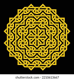Mandala. Patrón circular. Ornamento vintage redondo.