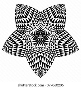 Mandala, circular pattern. A round pattern pattern for your designs. Vector abstract black and white round pattern.