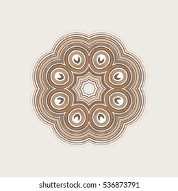 Mandala, circular pattern. A pattern from spirals for your designs. Vector pattern