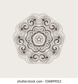 Mandala, circular pattern. A pattern from spirals for your designs. Vector pattern.