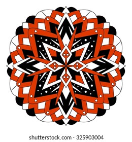 Mandala is a circular symmetrical color pattern.