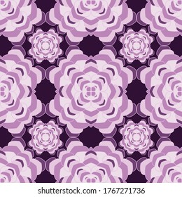 Mandala classic seamless pattern. Floral arabic motif vector design. Abstract flower mandala tile ornament. Ethnic floral fashion print. Endless medallion seamless pattern template.