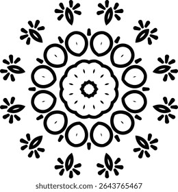Mandala Clipart Circular Pattern in the Form of a Mandala Decorative Ornament in Ethnic Oriental Style.