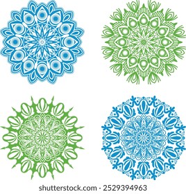 Mandala collection vector illustration set