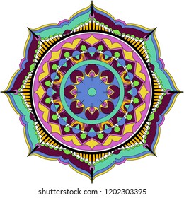 Mandala - color circle eastern ornament