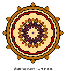 Mandala. Color flower ornament. Vector illustration.