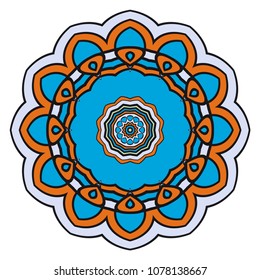 Mandala. Color flower ornament. Vector illustration.