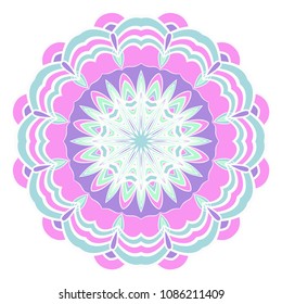 Mandala. Color flower ornament. Vector illustration.