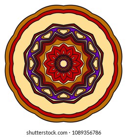 Mandala. Color flower ornament. Vector illustration.