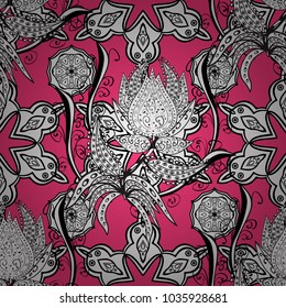 Mandala colored background. Arabic Vintage decorative ornament. East, Islam. Vector Mandala pattern on white, pink and black colors.