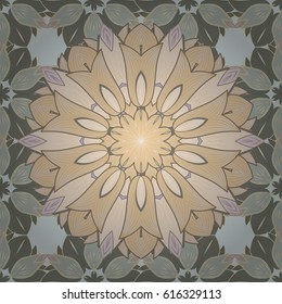 Mandala colored background. Arabic Vintage decorative ornament. East, Islam. Vector Mandala pattern on colorful background.