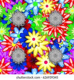 Mandala colored on a background. Invitation card. Vector vintage pattern.