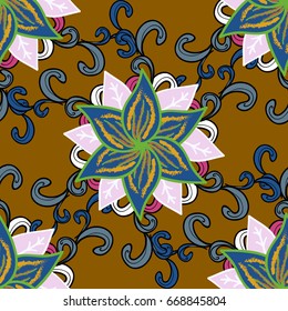 Mandala colored on a background. Invitation card. Vector vintage pattern.