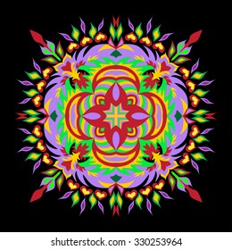 Mandala. colored Vintage decorative elements.