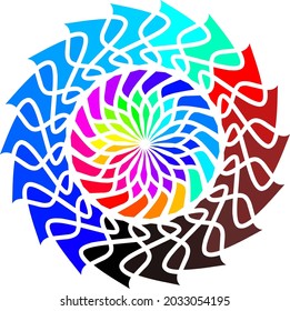 mandala con un patrón colorido abstracto
