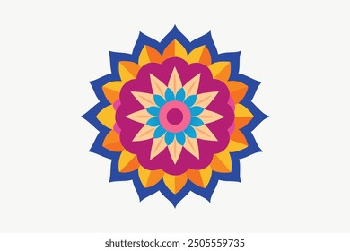 Mandala colorful art illustration for crafting personalized greeting cards (8)