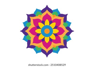 Mandala ilustración de arte colorido para mejorar las sesiones de práctica de atención plena (6)